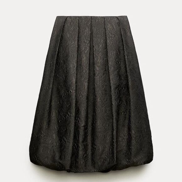 ZARA ZW COLLECTION VOLUMINOUS JACQUARD SKIRT - Picture 5 of 8